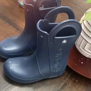 CROCS Kids Dark Blue Rain Boots